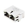 Belfuse S558-5999-T3-F 互換 LPJ21028AGNL 1x2 ポート RJ45 磁気コネクタ 100 Base-T タブアップ 黄色/緑色 LED サム画像 1