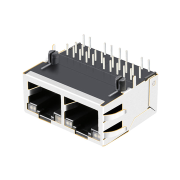 LPJG27305A47NL Connettore modulare RJ45 a 1x2 porte con linguetta verso l'alto, 10/100/1000 Base-T, immagine 3