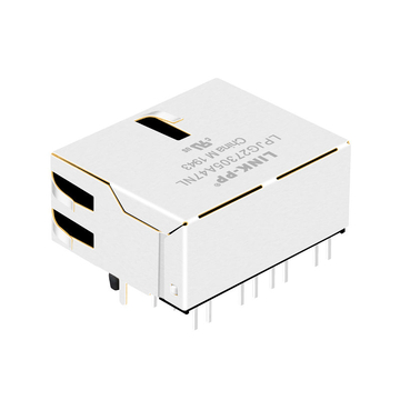 LPJG27305A47NL Connettore modulare RJ45 a 1x2 porte con linguetta verso l'alto, 10/100/1000 Base-T, immagine 5