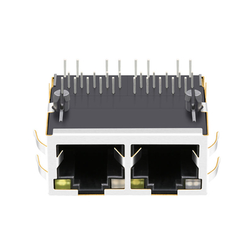 LPJG27395AONL Θύρα 10/100/1000 Base-T 1x2 με LED RJ45 θηλυκή υποδοχή εικόνα 2