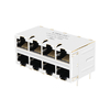 Compatible RM4-104AD1F LINK-PP LPJ47408CNL 100 Connecteurs magnétiques Base-TRJ45 2x4 ports Sans image de pouce LED 1