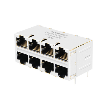 RM4-10PADV1F Compatible LINK-PP LPJ47408CNL 10/100 Base-T 2x4 Port RJ45 magnetic Jacks Without LED