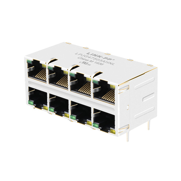 LPJG47503AHNL 1000 Base-T Integrated Magnetics 2x4 Port RJ45 Modular Jack