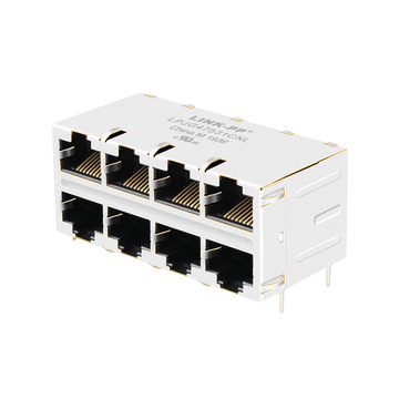 LPJG47531CNL 1000 Base-T Integrated Magnetics 2x4 Port Ethernet RJ45 Connector