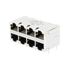 Belfuse 0833-2X4R-94 Compatible LINK-PP LPJG47537-1CNL 1000 Base-T 2x4 Port Magnetic RJ45 Jacks Without LED thumb image 1