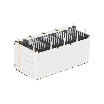 RM4-1SAARV1F-compatibel LINK-PP LPJG47542A47NL 10/100/1000 Base-T 2x4 poorten RJ45 magneetconnector Geel & Groen/Geel & Groen LED afbeelding 4