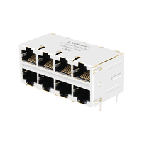 Pulse JC0-0131NL Compatible LINK-PP LPJG47547CNL 10/100/1000 Base-T  10p10c Without LED 2x4 Port  Cat6 RJ45 Jack