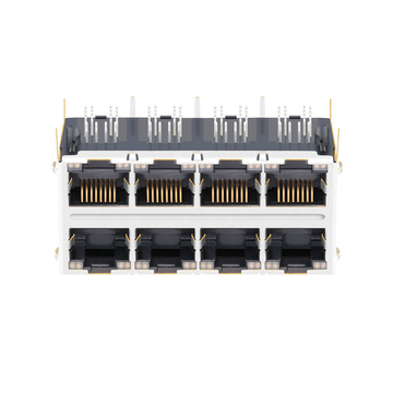 LPJG47549B47NL Connettore modulare RJ45 a 2x4 porte 1000 Base-T con LED, immagine 2