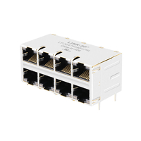 RM5-ZZ-0003 Compatible LINK-PP LPJG47549B47NL 100/1000 Base-T Yellow&Green/Yellow&Green Led 2x4 Port Industrial RJ-45 Ethernet Connector