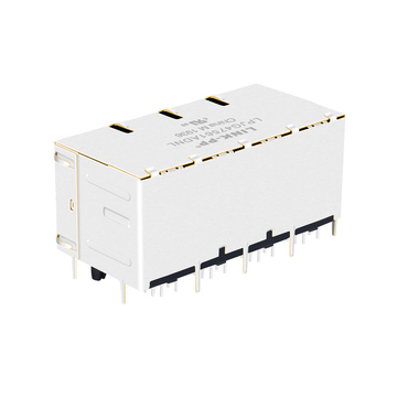 XFMRS XFGIGH-STKVDYG8-4 Compatibel LINK-PP LPJG47561ADNL 10/100/1000 Base-T 10p10c Geel/Groen LED 2x4 Poort Cat6 RJ45 connector afbeelding 5