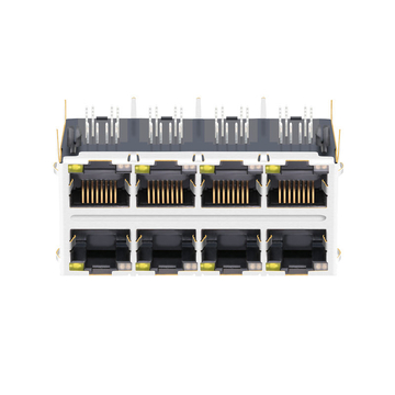 LPJG47580A35NL 10 100 1000 base-t 2x4 rj45 magjack tab up yellow&green yellow led image 2