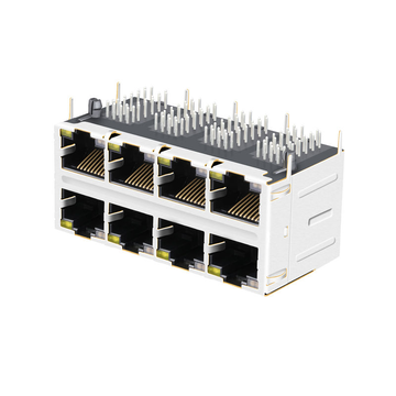 LPJG47580A35NL 10/100/1000 Base-T Geïntegreerde Magnetics 2X4 Poort 8P8C RJ45 Modulaire Jack afbeelding 3