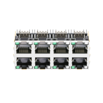 탭 업 레드&옐로/그린 LED (LED 없음) 2x4 포트 RJ45 8핀 잭 커넥터 (자석 내장 없음) 이미지 2