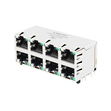 Tab Up Red&Yellow/Green LED Without LED 2X4 Port RJ45 8 Pin Jack Connector Jacks without Integrated Magnetics