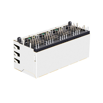 متوافق مع أمفينول RJSNE-5381-08 LINK-PP LPJE108XAGNL Tab Up Yellow/Green LED 2X4 Port Ethernet Jack RJ45 Without Integrated Magnetics image 4