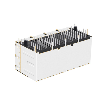 LPJG47038A4NL 1000 Base-T 2x4 منفذ مغناطيسي مدمج RJ45 مقبس أخضر وأصفر/أخضر وأصفر صورة LED 4