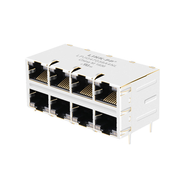 LPJG47038A4NL 1000 Base-T 2x4 Port Integrated Magnetics RJ45-Buchse Grün und Gelb/Grüne und gelbe LED