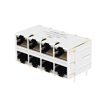 belfuse 0895-2c4r-da compatible lpjg47038a47nl 2x4 port magnetics rj45 jacks 1000 base-t green&yellow green&yellow leds