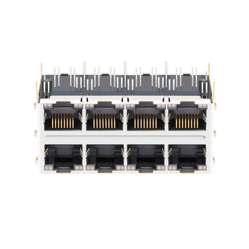 Belfuse 0895-2C4R-DA互換 LPJG47038A47NL 2x4ポート マグネティックス RJ45ジャック 1000 Base-T 緑＆黄/緑＆黄LED 画像3
