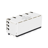 LPJE108XAHNL 2x4 Port RJ45 Modular Jack Without Magnetics Tab Up Green/Yellow LED thumb image 5
