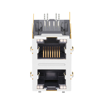 LPJG17561A4NL 100 1000 base-t 2x1 rj45 magjack green&yellow green&yellow led image 2
