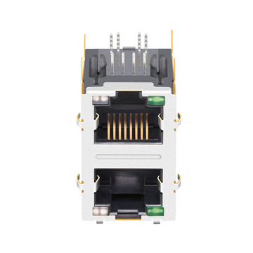 LPJG17561A8NL 100/1000 Base-T 2X1 poortaansluiting RJ45 vrouwelijke connector lipje omhoog groen/geel & groene LED afbeelding 2