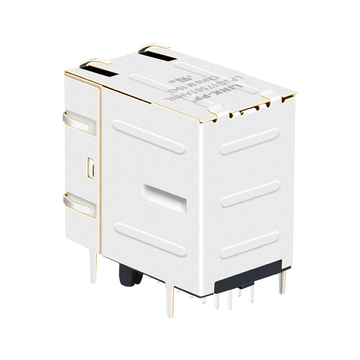 LPJG17561AHNL 1000 Base-T 2x1 Port Modular RJ45 Connectors με Πράσινη/Κίτρινη LED εικόνα 5