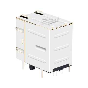 LPJG17577A47NL Conectores Modulares Magnéticos RJ45 1000 Base-T 2x1 com LED Amarelo e Verde/Amarelo e Verde (imagem 5)