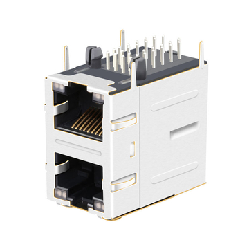 LPJG17577A47NL Conectores Modulares Magnéticos RJ45 1000 Base-T 2x1 com LED Amarelo e Verde/Amarelo e Verde (imagem 3)