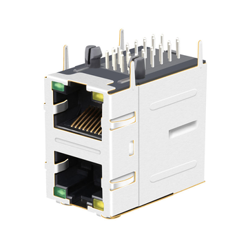 LPJG17610AANL 1000 Base-T 2x1ポート 8P8C RJ45コネクタ Y/G LED 画像3