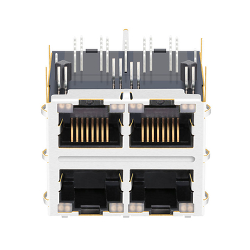 LPJ27003-9A4NL 10/100 Base-T Tab Up Groen & Geel/Groen & Geel LED 2x2 Poort RJ45 Connector afbeelding 2