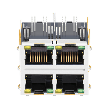 LPJG27020AENL Connettore modulare magnetico RJ45 1000 Base-T 2x2 porte 8P8C con LED verde/giallo (immagine 2)
