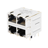 LPJG27037A4NL 1000 Base-T 2x2 RJ45 Magjack Green&Yellow/Green&Yellow LED thumb image 1