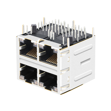 LPJG27037A4NL Connettore magnetico RJ45 a 2 porte 1000 Base-T con LED verde e giallo/verde e giallo (immagine 3)