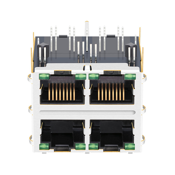 LPJG27037AFNL Connettori RJ45 impilati 1000 Base-T 2x2 porte Verde/LED verde immagine 2