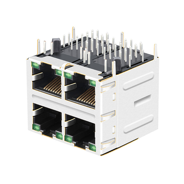 LPJG27037AFNL Connettori RJ45 impilati 1000 Base-T 2x2 porte Verde/LED verde immagine 3