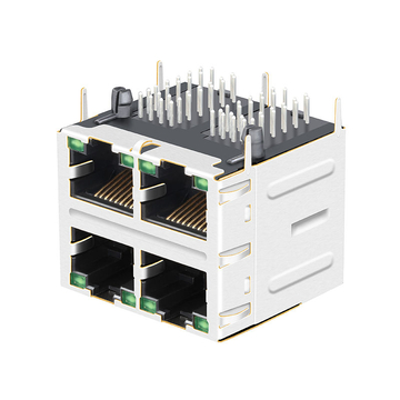 LPJM9029-8A65NL 10G Base-T 2x2 poort G/G LED-connector RJ45-aansluiting afbeelding 3