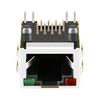 Tab Up Red/Green LED 1X1 Port Ethernet RJ45 Jack Connector without Integrated Magnetics thumb image 2
