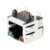 Tab Up Red/Green LED 1X1 Port Ethernet RJ45 Jack Connector without Integrated Magnetics thumb image 3