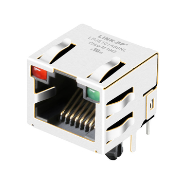 Amphenol RJHSE-5387-02 Compatible LINK-PP LPJE101A80NL Tab Up Red/Green LED 1X1 Port Connector Lan RJ45 without Integrated Magnetics