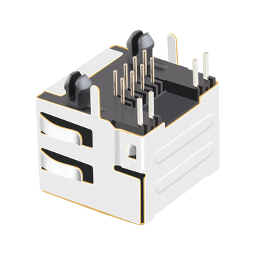 Compatível com Amfenol RJHSE5384 LINK-PP LPJE101AHNL Conector RJ45 1x1 com LED verde/amarelo e aba para cima, sem ímãs integrados (imagem 4)