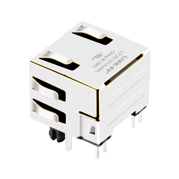 Kompatibel mit Molex SD-48146-001 LINK-PP LPJE101AHNL 1x1 RJ45-Buchse ohne integrierte Magnete, Lasche nach oben, grüne/gelbe LED, Bild 5