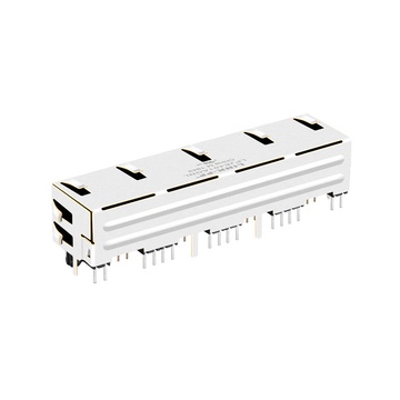 LPJE401AGNL 1X4 Port Ethernet RJ45 Jacks without Integrated Magnetics Tab Up Yellow/Green LED image 5