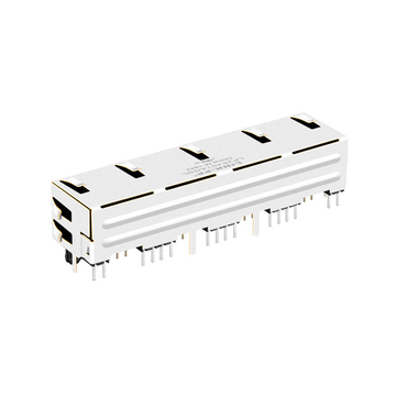 Compatibile con impulso E5J88-14CJ22-L LINK-PP Connettore Ethernet RJ45 a 1 porta con LED giallo/verde e linguetta verso l'alto (LPJE401AGNL) senza magneti integrati (immagine 5).
