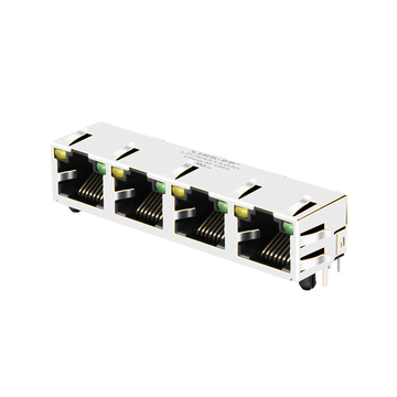 pulse e5j88-14cj25-l compatible link-pp lpje401agnl tab up yellow green led 1x4 port lan ethernet rj45 without integrated magnetics