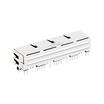 X Multiple XRJM-S-04-8-8-4-F2 Συμβατό LINK-PP Υποδοχές LPJE401AHNL 1X4 θυρών Lan RJ45 χωρίς ενσωματωμένο μαγνητικό στοιχείο Tab Up Πράσινη/κίτρινη εικόνα LED 5