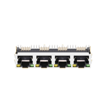 パルス E5J88-34CJ24-L 互換 LINK-PP LPJE401AHNL タブアップ式 緑/黄LED 1x4ポート LANジャック RJ45 内蔵マグネットなし 画像2