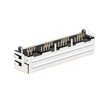 LPJE401AWNL 1X4 ポート側エントリー PCB シールド付き RJ45 モジュラージャック（内蔵マグネットなし、タブアップ、緑/緑 LED 画像 4）