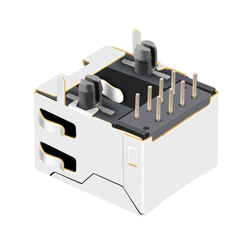 Tab Down Χωρίς LED 1X1 Θύρα Πλευρικής Εισόδου PCB RJ45 Modular Jack χωρίς Ενσωματωμένα Μαγνητικά Εικόνα 4