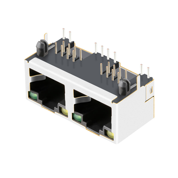 LPJE201BGNL Κίτρινο/Πράσινο LED με 1x2 θύρες RJ45 μαγνητικό βύσμα χωρίς ενσωματωμένο μαγνητικό στοιχείο εικόνα 3